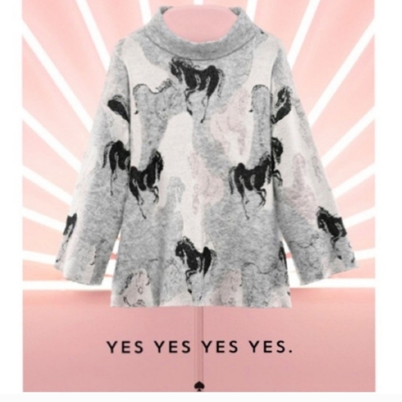 Kate Spade stallions sweater wild ones. Size small - Picture 7 of 8